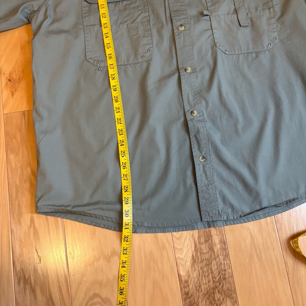 Magellan Fishing Shirt XL Green Vented UPF Performance Button Front long sleeve - Picture 10 of 12